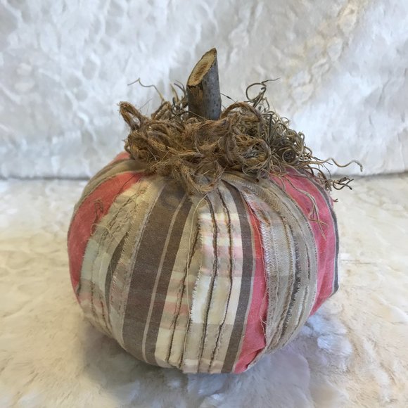 Handmade Rustic plaid Country Farmhouse Pumpkin - Picture 2 of 4